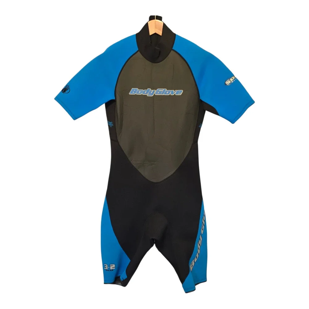 Body Glove Shorty Wetsuit Mens Size M/L Black Blue Neoprene 3/2mm - Picture 2 of 16